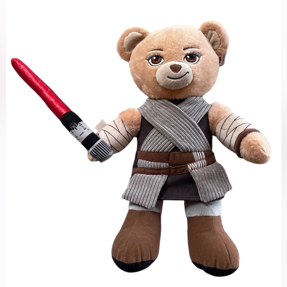 Build a Bear Disney Star Wars Rey Bear Light Saber Plush Toy Stuffed BAB 2017
